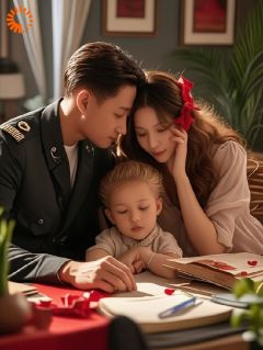 一家三口,各是不同年代人