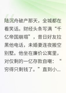 霸总破产,只剩下一个亿了