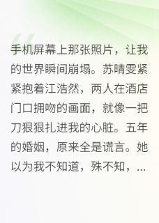 苏晴雯江浩然小说 《妻子背叛我后,真相让她绝望》小说全文精彩试读