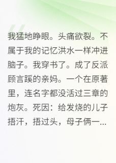 《穿书后我成了反派早死妈》小说全文在线阅读 顾言蹊赵姨娘顾忠是什么小说