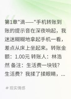 主角是林浩然筱雨张美琪的小说 《发现转账记录后我让渣夫牢底坐穿》 全文精彩试读