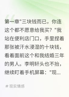 《为了三块钱甜筒我结束三年婚姻》李明轩江浩苏晴全文在线试读